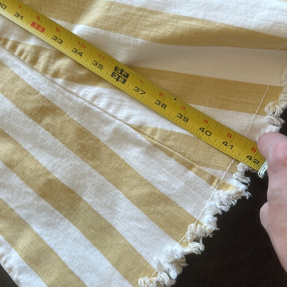 Judith March Yellow and White Striped Flare Pants - Picture 10 of 10